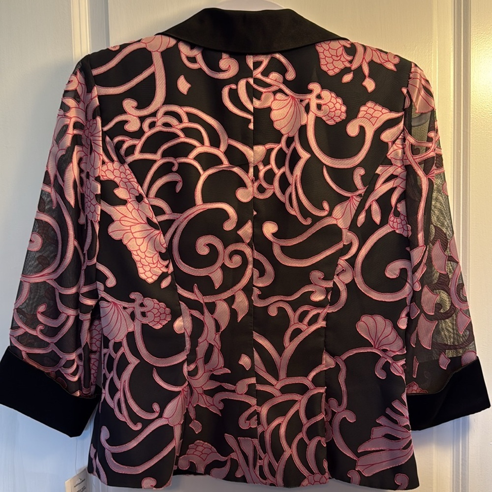 Alex Evenings Black and Pink Blazer - Picture 7 of 7